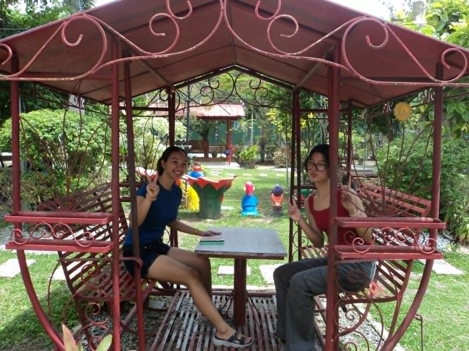 Garden gazebo seating nook