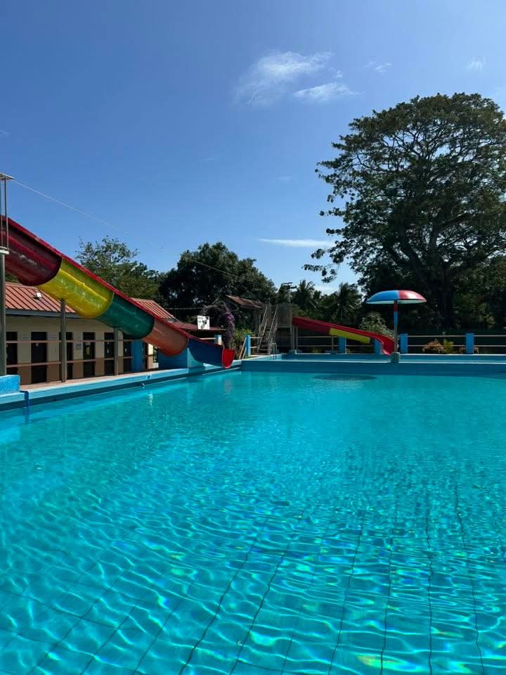 Our main pool on a clear day